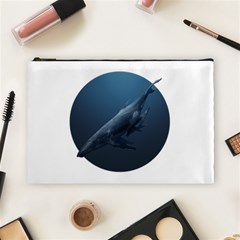 Blue Whales Cosmetic Bag (large) by goljakoff