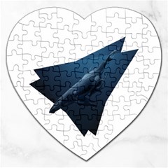 Whales In Deep Ocean Jigsaw Puzzle (heart) by goljakoff