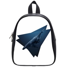 Whales In Deep Ocean School Bag (small) by goljakoff