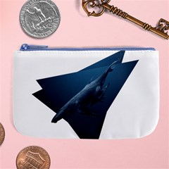 Whales In Deep Ocean Large Coin Purse by goljakoff