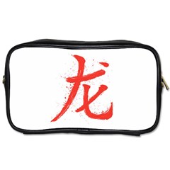 Dragon Hieroglyph Toiletries Bag (one Side) by goljakoff