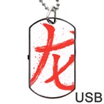 Dragon hieroglyph Dog Tag USB Flash (One Side) Front