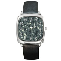 Abstract Texture Surface Print Square Metal Watch