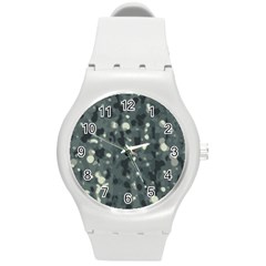 Abstract Texture Surface Print Round Plastic Sport Watch (m) by dflcprintsclothing