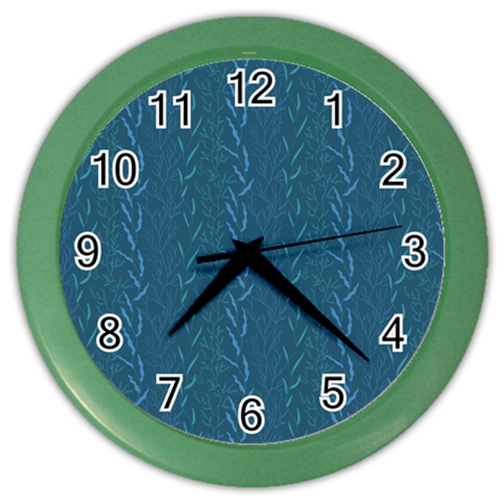 Algae and aquatic plants Color Wall Clock