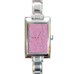 Undersea World  Plants And Starfish Rectangle Italian Charm Watch by SychEva