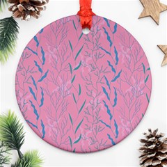 Undersea World  Plants And Starfish Ornament (round) by SychEva