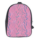 Undersea World  Plants And Starfish School Bag (Large) Front