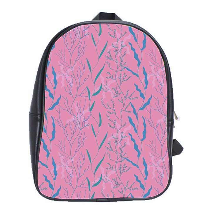 Undersea World  Plants And Starfish School Bag (Large)