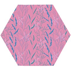 Undersea World  Plants And Starfish Wooden Puzzle Hexagon by SychEva