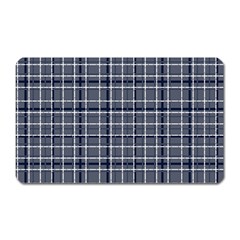 Pattern Carreaux Bleu/blanc Magnet (rectangular) by kcreatif