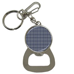 Pattern Carreaux Bleu/blanc Bottle Opener Key Chain by kcreatif