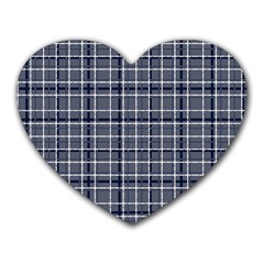 Pattern Carreaux Bleu/blanc Heart Mousepads by kcreatif