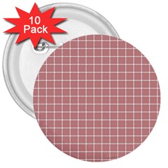 Abstrait carreaux rose/blanc 3  Buttons (10 pack) 