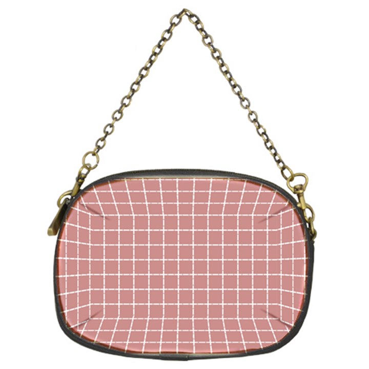 Abstrait carreaux rose/blanc Chain Purse (Two Sides)