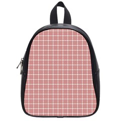 Abstrait carreaux rose/blanc School Bag (Small)