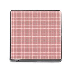 Abstrait carreaux rose/blanc Memory Card Reader (Square 5 Slot)