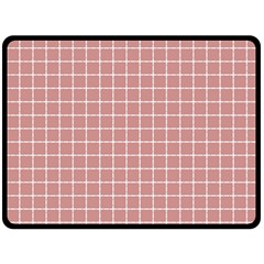 Abstrait carreaux rose/blanc Fleece Blanket (Large) 