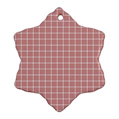 Abstrait carreaux rose/blanc Ornament (Snowflake)