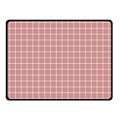 Abstrait carreaux rose/blanc Double Sided Fleece Blanket (Small) 