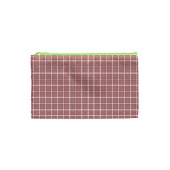 Abstrait carreaux rose/blanc Cosmetic Bag (XS)