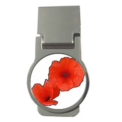 Coquelicots Fleurs Money Clips (round)  by kcreatif