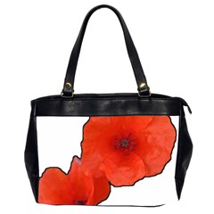 Coquelicots Fleurs Oversize Office Handbag (2 Sides) by kcreatif