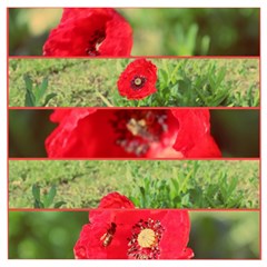 Photos Collage Coquelicots Wooden Puzzle Square by kcreatif