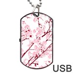 Fleurs de cerisier Dog Tag USB Flash (One Side) Front