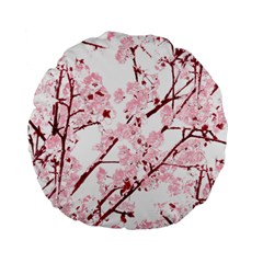 Fleurs De Cerisier Standard 15  Premium Flano Round Cushions by kcreatif