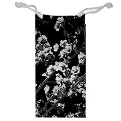 Fleurs De Cerisier Noir & Blanc Jewelry Bag by kcreatif