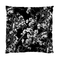 Fleurs De Cerisier Noir & Blanc Standard Cushion Case (two Sides)