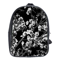 Fleurs De Cerisier Noir & Blanc School Bag (large) by kcreatif