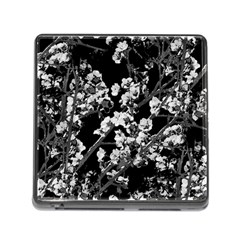 Fleurs De Cerisier Noir & Blanc Memory Card Reader (square 5 Slot) by kcreatif