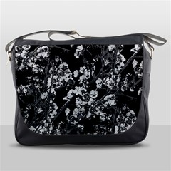 Fleurs De Cerisier Noir & Blanc Messenger Bag by kcreatif