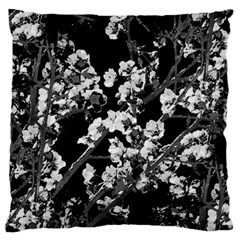 Fleurs De Cerisier Noir & Blanc Large Cushion Case (two Sides) by kcreatif