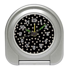 Pattern Marguerites Travel Alarm Clock by kcreatif