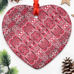 Fancy Ornament Pattern Design Ornament (heart) by dflcprintsclothing