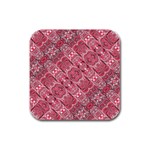 Fancy Ornament Pattern Design Rubber Square Coaster (4 pack)  Front