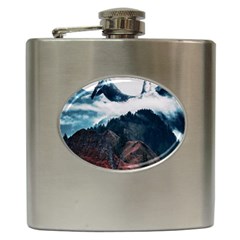 Blue Whale In The Clouds Hip Flask (6 Oz) by goljakoff