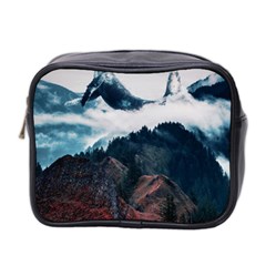 Blue Whale In The Clouds Mini Toiletries Bag (two Sides) by goljakoff