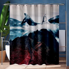 Blue Whale In The Clouds Shower Curtain 60  X 72  (medium)  by goljakoff