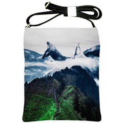 Whales Peak Shoulder Sling Bag by goljakoff