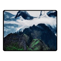 Whales Peak Fleece Blanket (small) by goljakoff