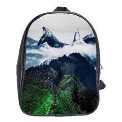 Whales Peak School Bag (xl) by goljakoff