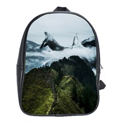 Whale Lands School Bag (large) by goljakoff