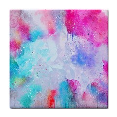 Rainbow Paint Tile Coaster by goljakoff