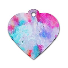 Rainbow Paint Dog Tag Heart (one Side) by goljakoff