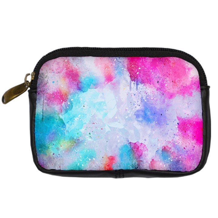 Rainbow paint Digital Camera Leather Case