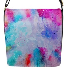 Rainbow Paint Flap Closure Messenger Bag (s) by goljakoff